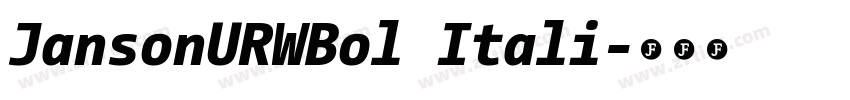 JansonURWBol Itali字体转换